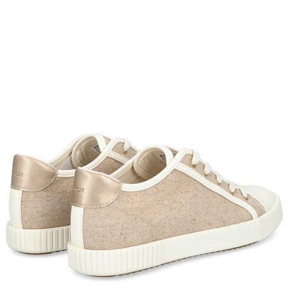 Sznurowane trampki damskie - GEOX D.BLOMIEE B-SHI. TEX D556HB BEŻOWE