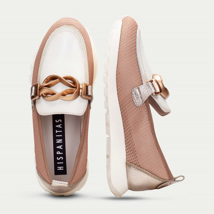 Hiszpańskie półbuty - HISPANITAS CHV264520 BEŻOWE
