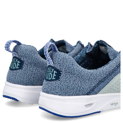 Lekkie półbuty męskie - HEY DUDE WALLY HEY20 MESH NIEBIESKIE