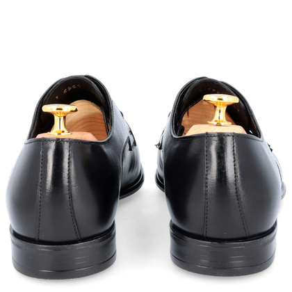 Skórzane półbuty męskie - TAPI A-6951 CZARNE