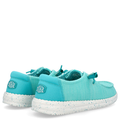 Lekkie półbuty damskie - HEY DUDE WENDY STRETCH SOX 41878 TURKUSOWE