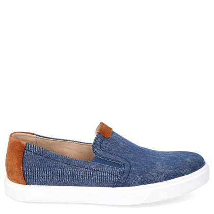 Wsuwane półbuty męskie - CAPRICE 9-14800-42 JEANSOWE