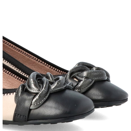 Hiszpańskie czółenka z klamrą - HISPANITAS CHI254349 BEŻOWO CZARNE