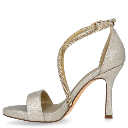 Sandałki z ozdobnymi paseczkami - MENBUR 25715 ZŁOTE