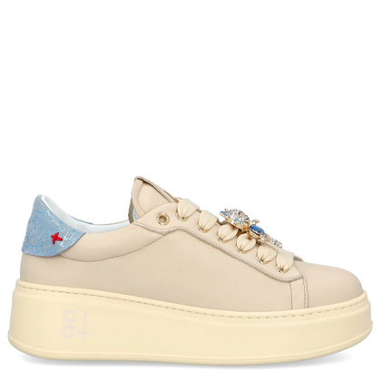 Sneakersy skórzane premium - GIO+ PIA312A BEŻOWE