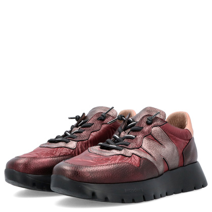 Hiszpańskie sneakersy premium - WONDERS A-2491 BORDOWE