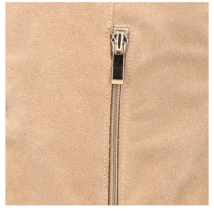 Wysokie kowbojki ze skóry - TYMOTEO L1057 BEŻOWE