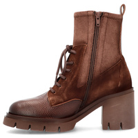 Sznurowane botki na obcasie  - HISPANITAS HI254281 CZEKOLADOWE