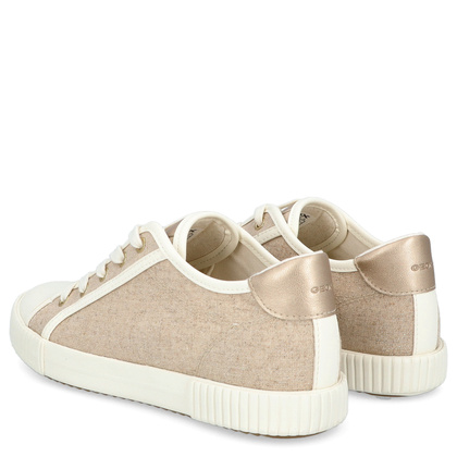 Sznurowane trampki damskie - GEOX D.BLOMIEE B-SHI. TEX D556HB BEŻOWE