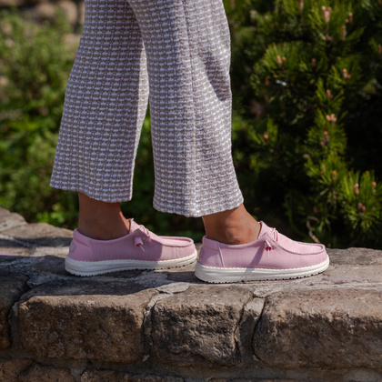 Lekkie półbuty damskie - HEY DUDE WENDY STRETCH SOX 41878 RÓŻOWE