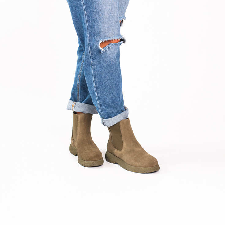 Zamszowe botki - GIOSEPPO 73624-A KHAKI