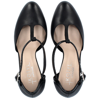 Buty damskie idealne do tańca - KOTYL 7063 CZARNE LICO