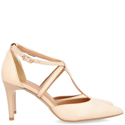 Klasyczne ślubne szpilki - TYMOTEO PANNA BEŻOWE