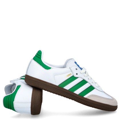 Sneakersy niskie - ADIDAS SAMBA OG BIAŁO-ZIELONE