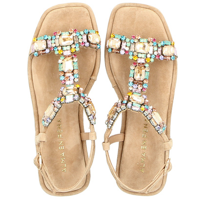 Hiszpańskie sandały - ALMA EN PENA V240823 BEŻ