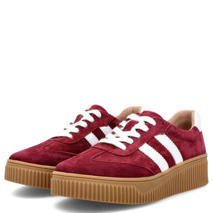 Sneakersy ze skóry naturalnej - FILIPPO DP6776/25 BORDOWE