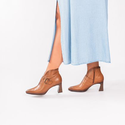 Hiszpańskie botki z wycięciem - HISPANITAS HI254244 BRĄZOWE