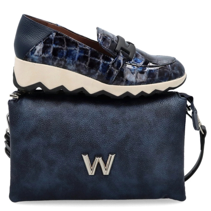 ZESTAW BUTY I TOREBKA - WONDERS C-7612 WB-52007 GRANATOWY