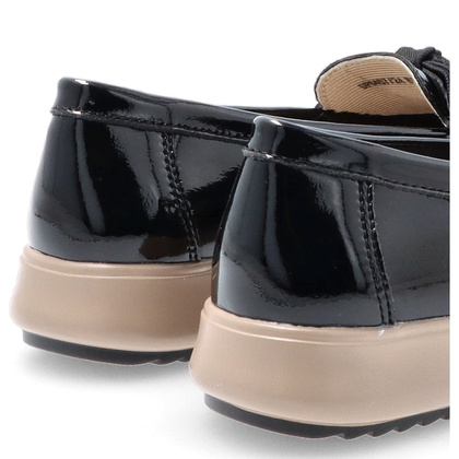 Skórzane półbuty z kokardą - FILIPPO DP6457/25 CZARNE