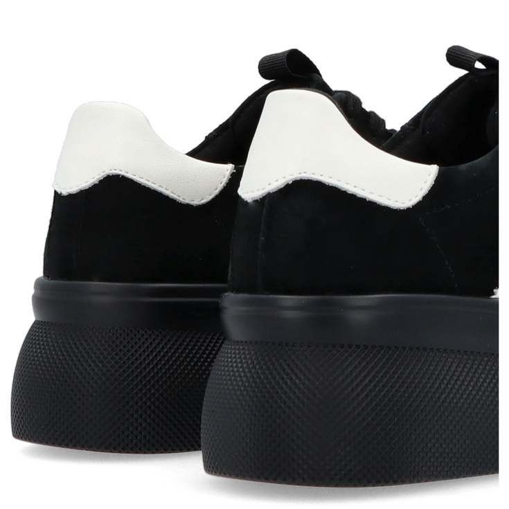 Skórzane sneakersy damskie - FILIPPO DP7175/25 CZARNE