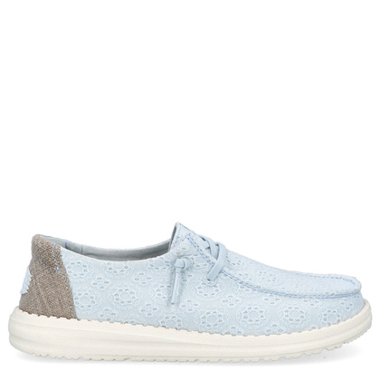 Lekkie półbuty damskie - HEY DUDE WENDY EYELET LACE 43128 BŁĘKITNE