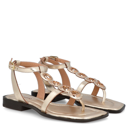 Skórzane sandałki - GIOSEPPO 74347 ZŁOTE