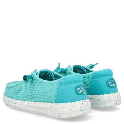 Lekkie półbuty damskie - HEY DUDE WENDY STRETCH SOX 41878 TURKUSOWE