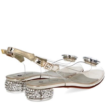 Sandały silikonowe płaskie - SCAVIOLA G-15 ZŁOTE