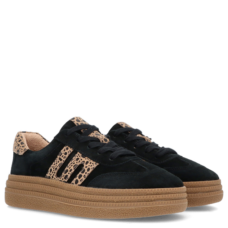 Modne sneakersy ze skóry - FILIPPO DP7114/25 CZARNE