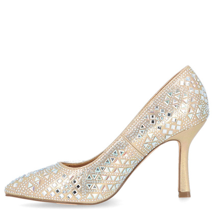 Szpilki z kryształkami - MENBUR 24682 ZŁOTE