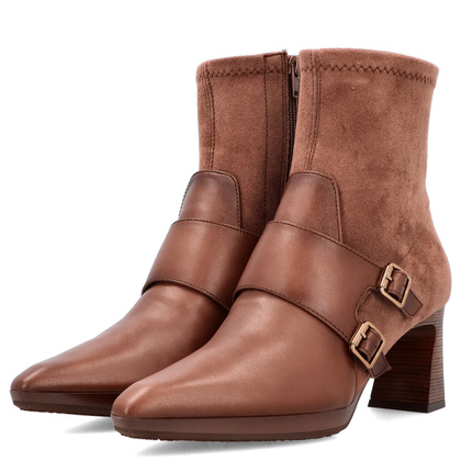 Hiszpańskie botki z klamerkami - HISPANITAS HI254304 BRĄZOWE