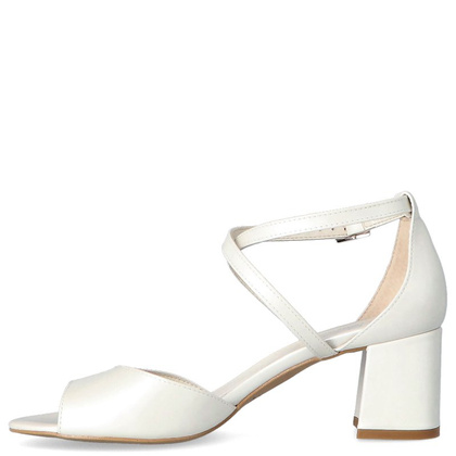 Taneczne sandałki - KOTYL 3803 ECRU PERŁOWE