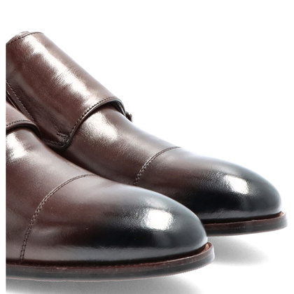 Eleganckie półbuty męskie - JOHN DOUBARE J1856-206-A28 BRĄZOWE