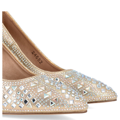 Szpilki z kryształkami - MENBUR 24682 ZŁOTE