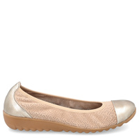 Wygodne baleriny ze skóry - CAPRICE 9-22103-42 BEŻOWE