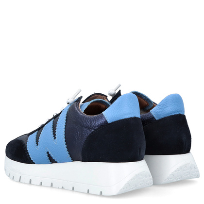 Hiszpańskie sneakersy premium - WONDERS A-2476 GRANATOWE