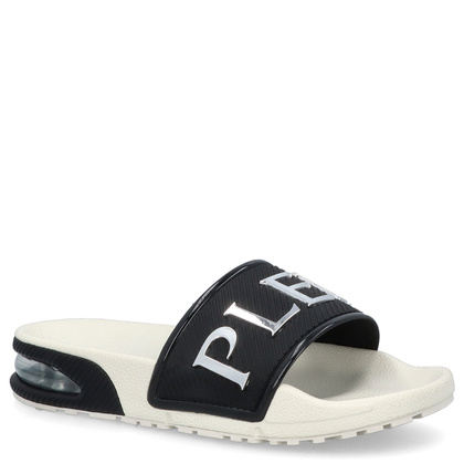 Klapki premium - PLEIN SPORT PACS USG0028 BIAŁO-CZARNE