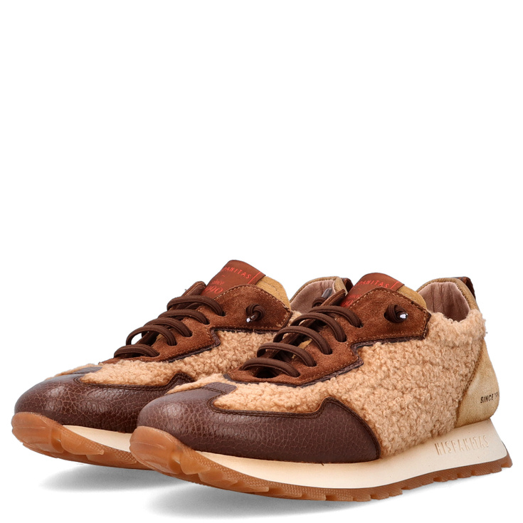 Hiszpańskie sneakersy damskie - HISPANITAS HI254209 BRĄZOWE