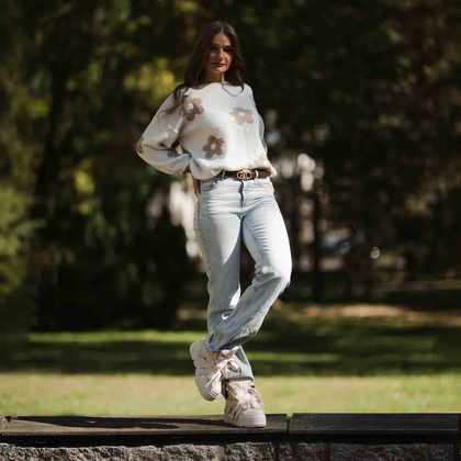 Wysokie sneakersy sznurowane - CHEBELLO 4561 BEŻOWE