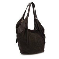 Torebka skórzana - TOSCANIO G108 CIEMNY BRĄZ