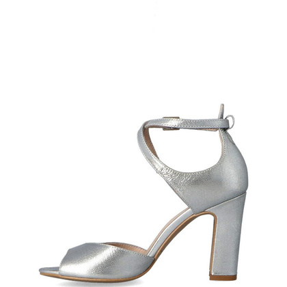 Sandałki na słupku - KOTYL 5915 SREBRNE