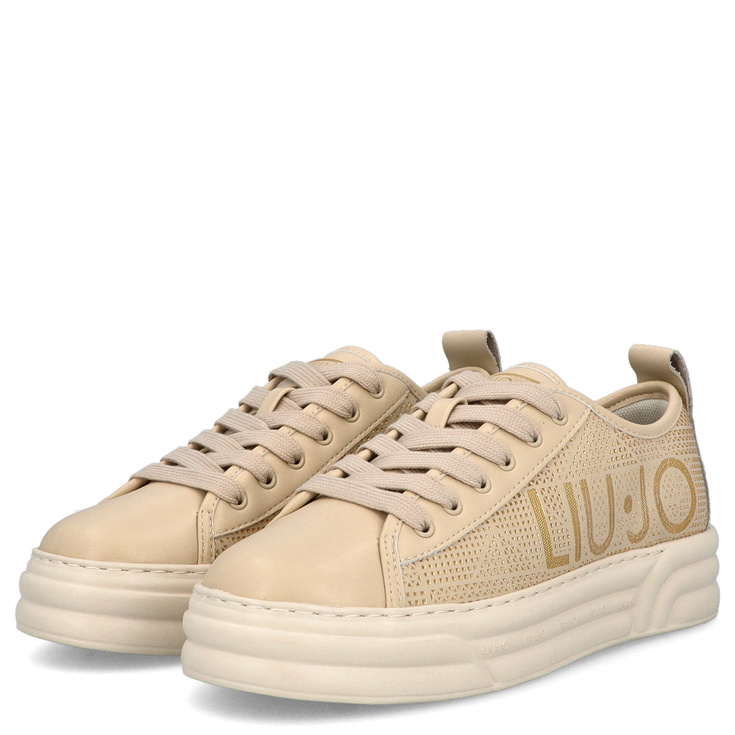 Sneakersy premium  - LIU JO CLEO 26 BF4031 P0102 BEŻOWE