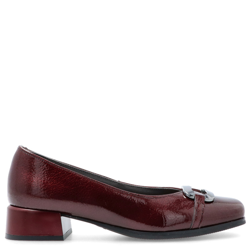 Hiszpańskie czółenka na niskim obcasie - PITILLOS 10812 BORDOWE