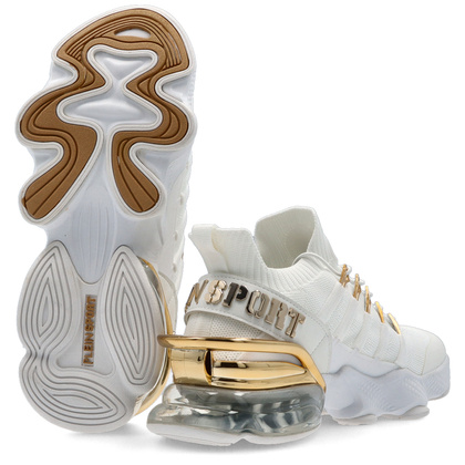 Sneakersy premium - PLEIN SPORT SADS USC0518 BIAŁE