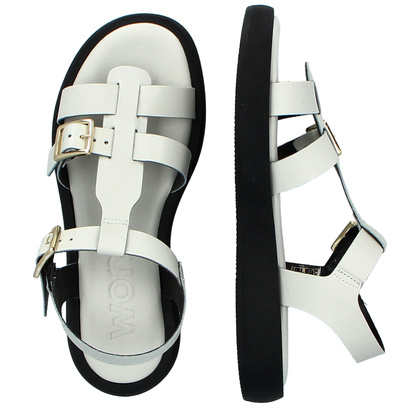 Hiszpańskie sandały - WONDERS AB-1012 KREMOWE