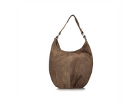 Torebka skórzana worek - TOSCANIO A284 CIEMNY BEŻ