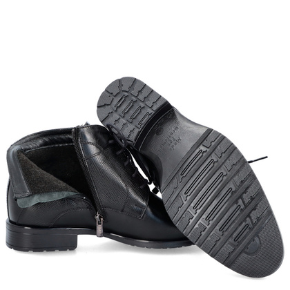 Eleganckie buty męskie zimowe - TAPI D-2372 CZARNE