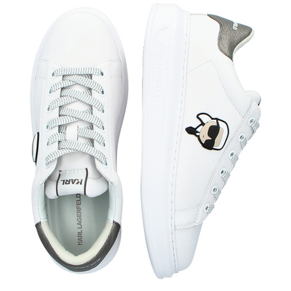 Sneakersy męskie - KARL LAGERFELD KAPRI MENS KL52531M BIAŁE