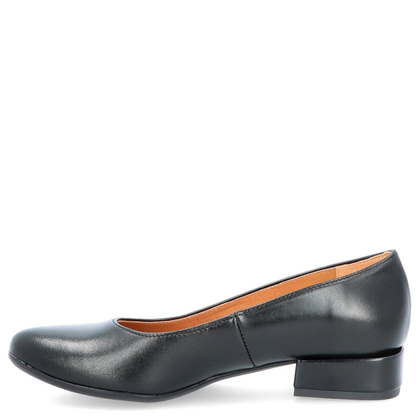 Niskie czółenka z powiększoną tęgością H - TYMOTEO P1019 CZARNE