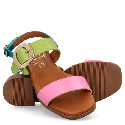 Eleganckie sandały ze skóry - OH! MY SANDALS 5609 KOLOROWE